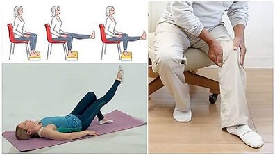 Therapeutische Gymnastik mit Arthrose des Kniegelenks