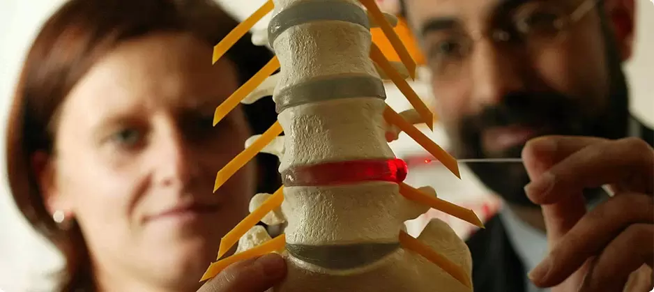 Zwischenwirbelhernie mit Osteochondrose
